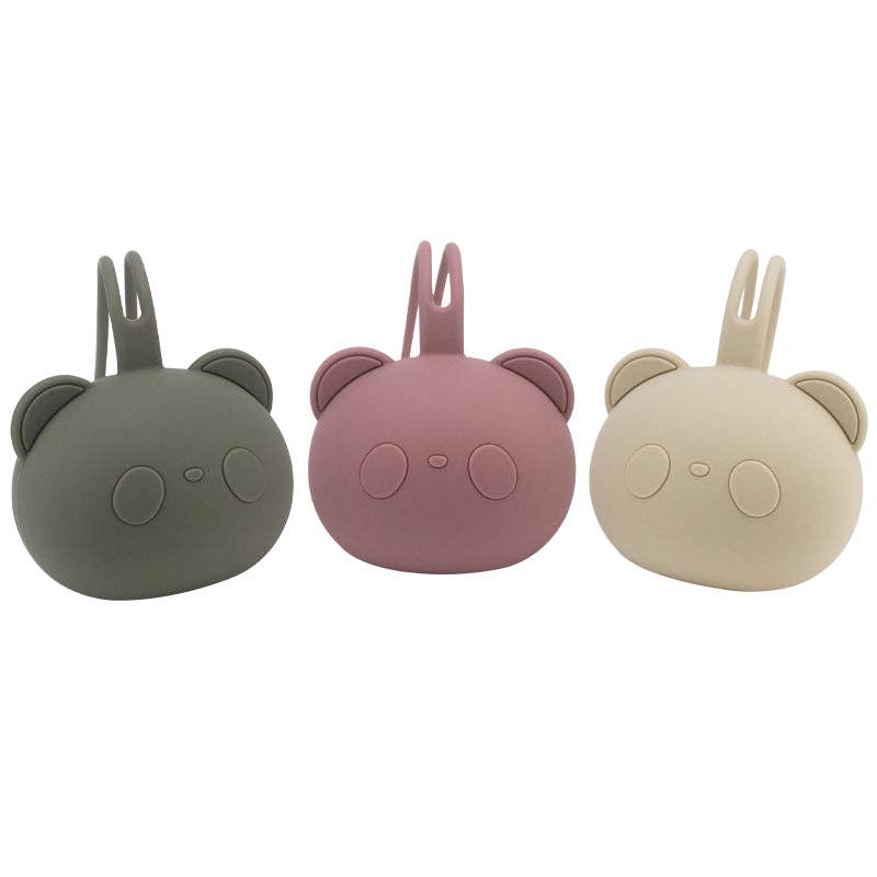 Silicone pacifier holder bear