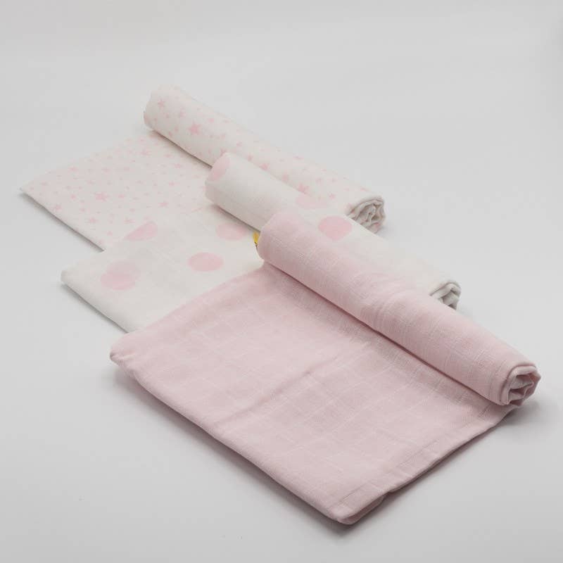 Muslins 3 units - Pink and White